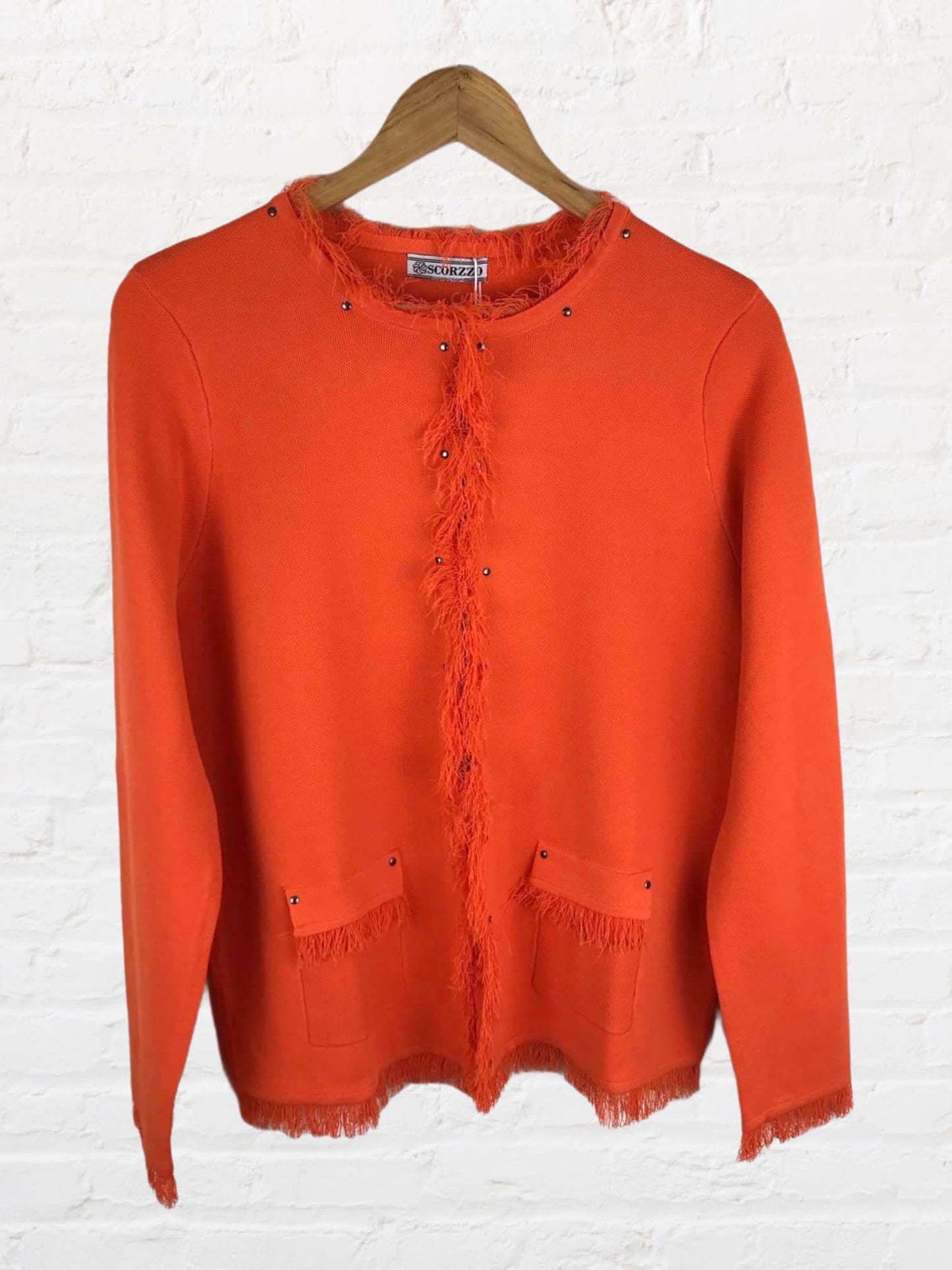 Sheila Orange Knitted Jacket