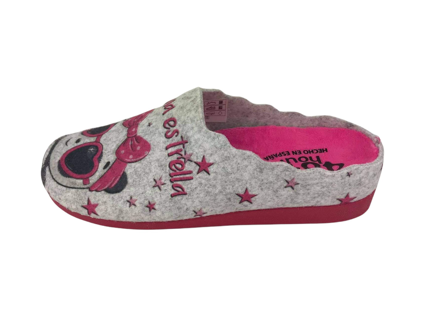 48Hours | Women's barefoot house slippers with removable sole Star medium cloth