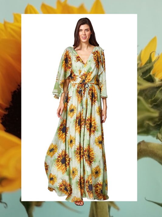 Sunflowers long dress