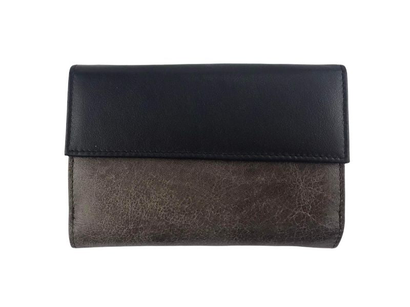 Ferchi | Anthracite gray Rose women's leather wallet, card holder and purse