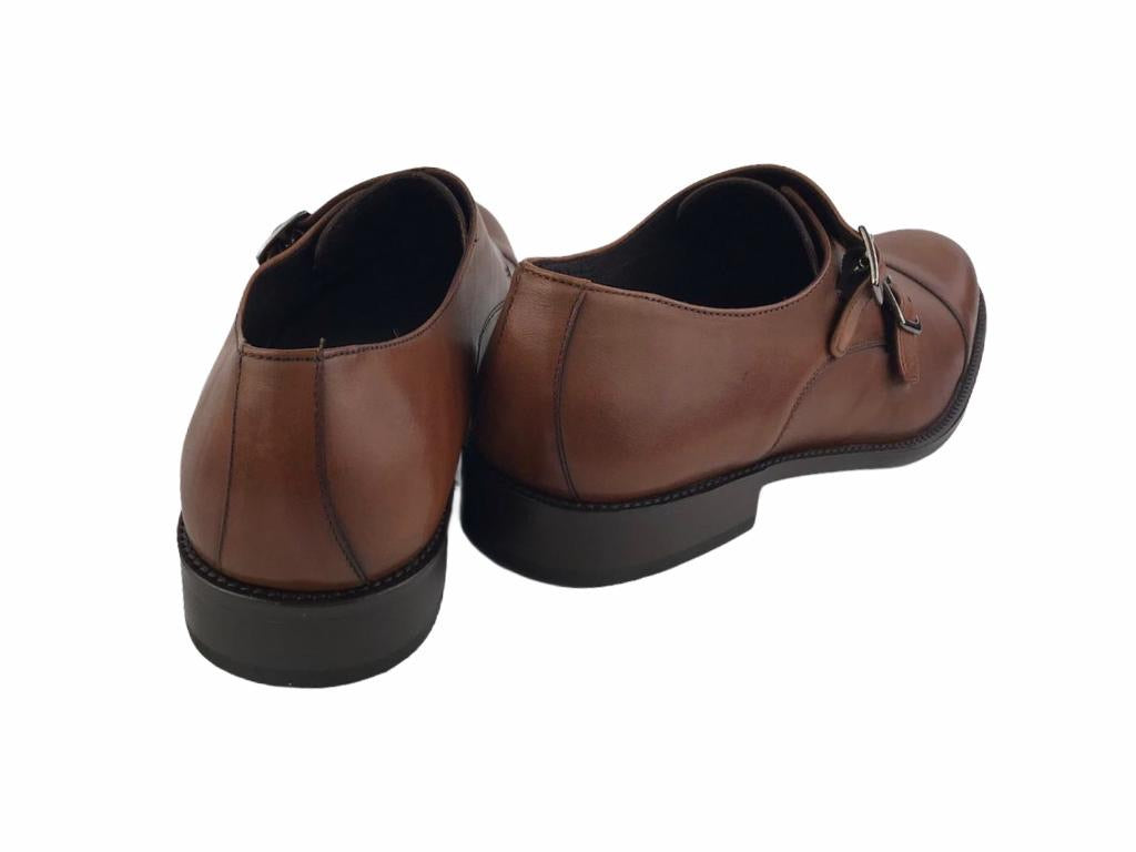 Andres Lopez | Toledo 3584 Hazelnut dress shoe with buckles