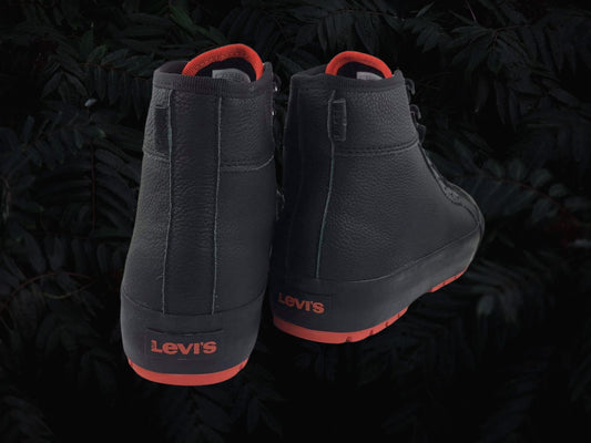 Levi's | Bottines pour hommes avec lacets noirs et embout Noir La Paz HI