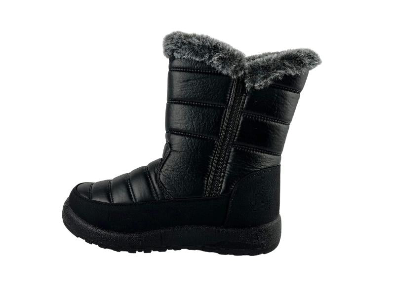 windlights | Women's black ankle boot with side zipper Tex Noelia