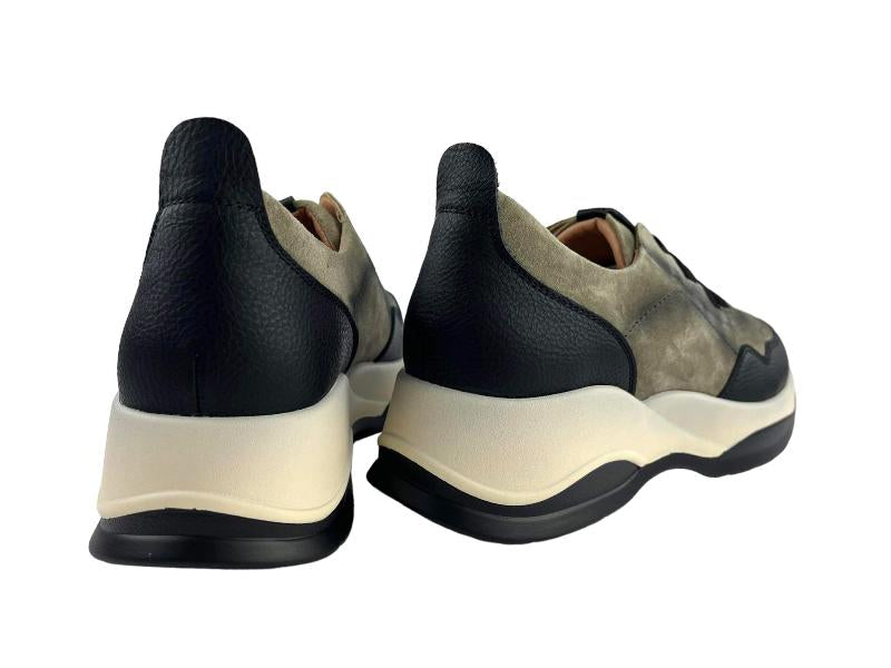 Khloe Marin | Sneakers/Zapatos mujer ergonómicos con cordones elásticos piel ante y lisa Michigan
