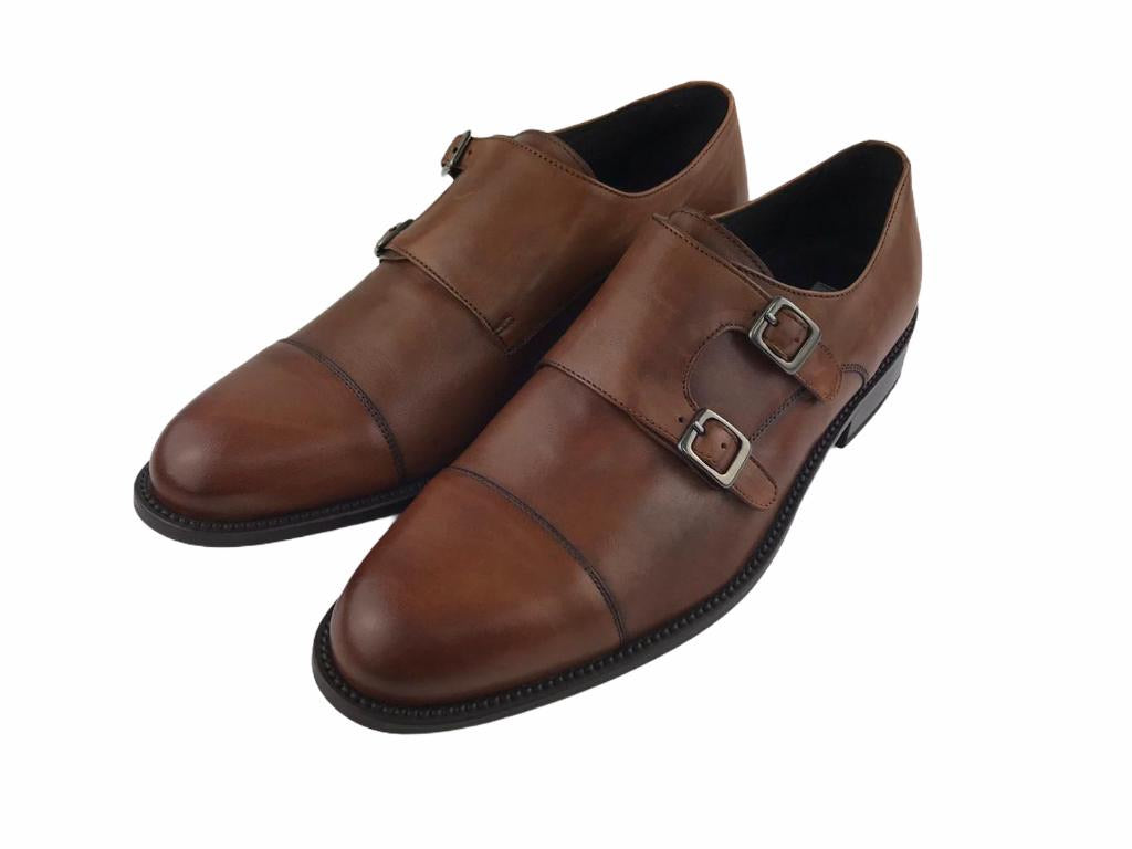 Andres Lopez | Toledo 3584 Hazelnut dress shoe with buckles