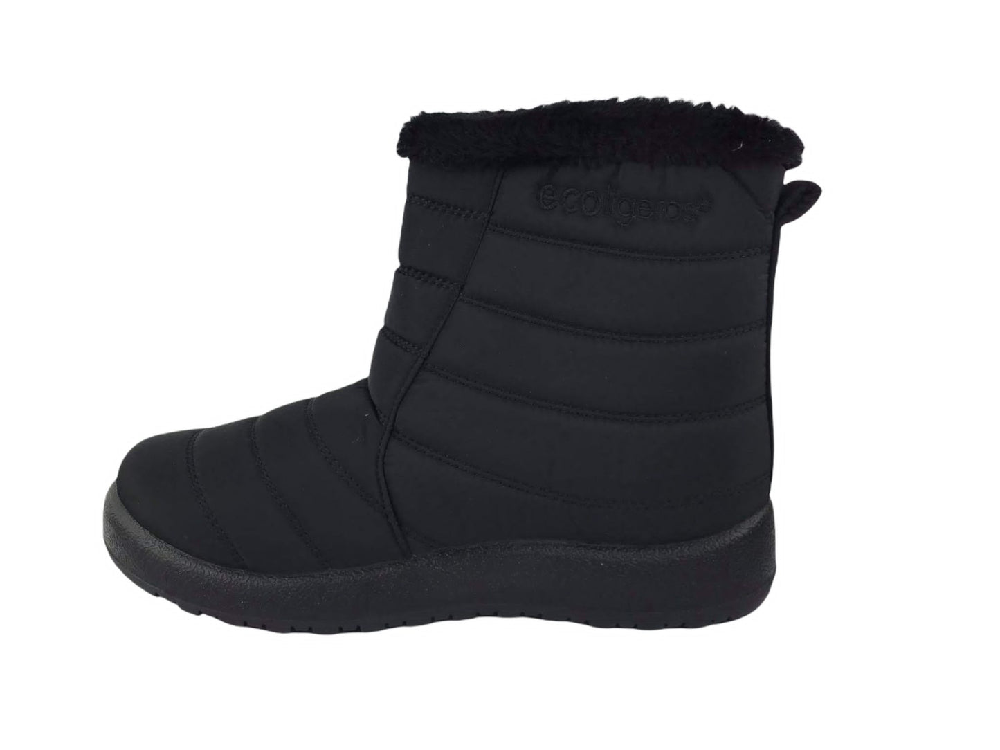 Ecolight | Women's black ankle boots with side zipper super light and Tex Filomena