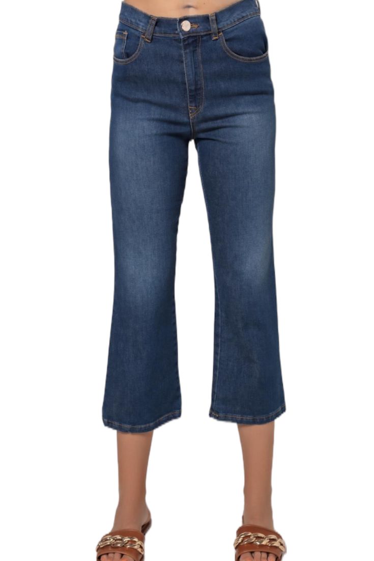 cms | Women's blue washed flared jeans Olive