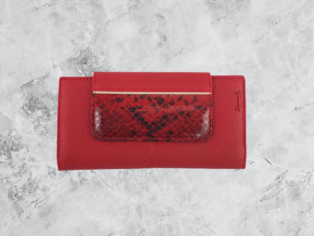 blerock | Portefeuille, portefeuille et sac à main pour femme rouge Leila