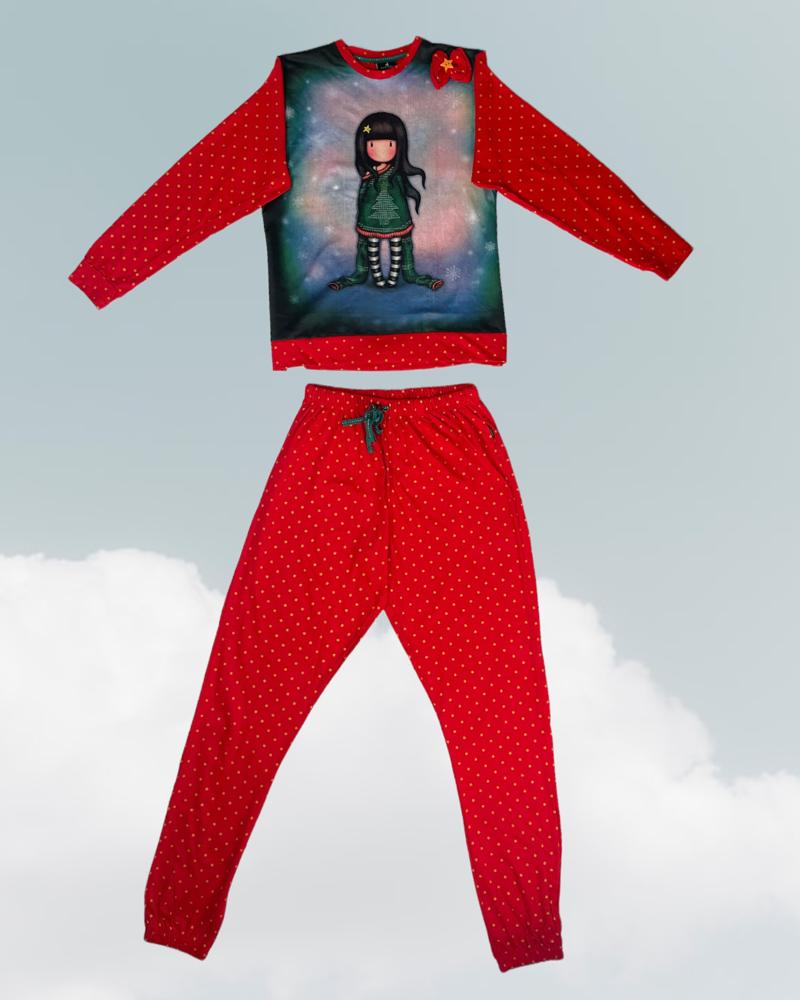 Santoro x Da Ponte | Pijama juvenil rojo 100% algodón