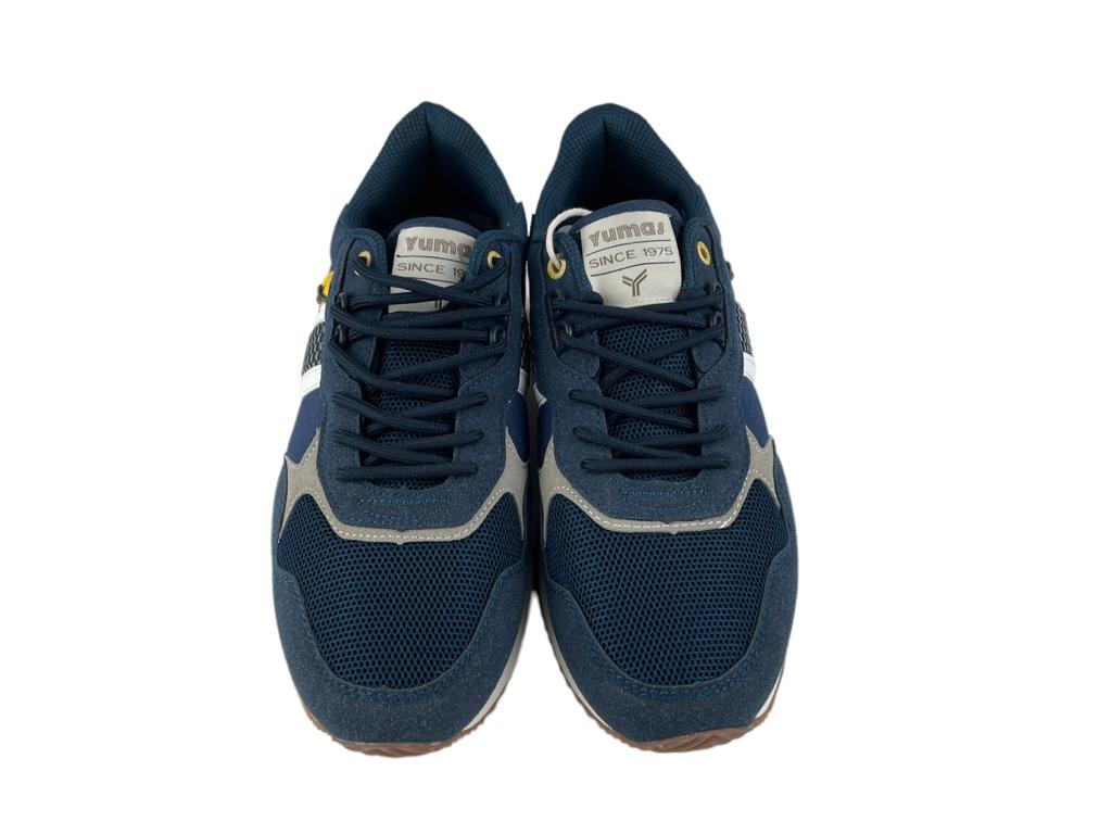 Yumas | Sneakers man blue yellow eco-split nylon Xátiva