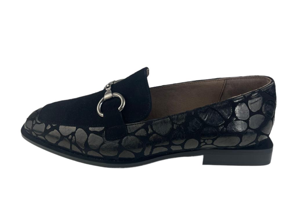 Ragazza| Women's black leather shoes 100% suede Altea
