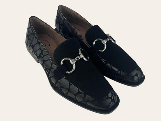 Ragazza| Women's black leather shoes 100% suede Altea