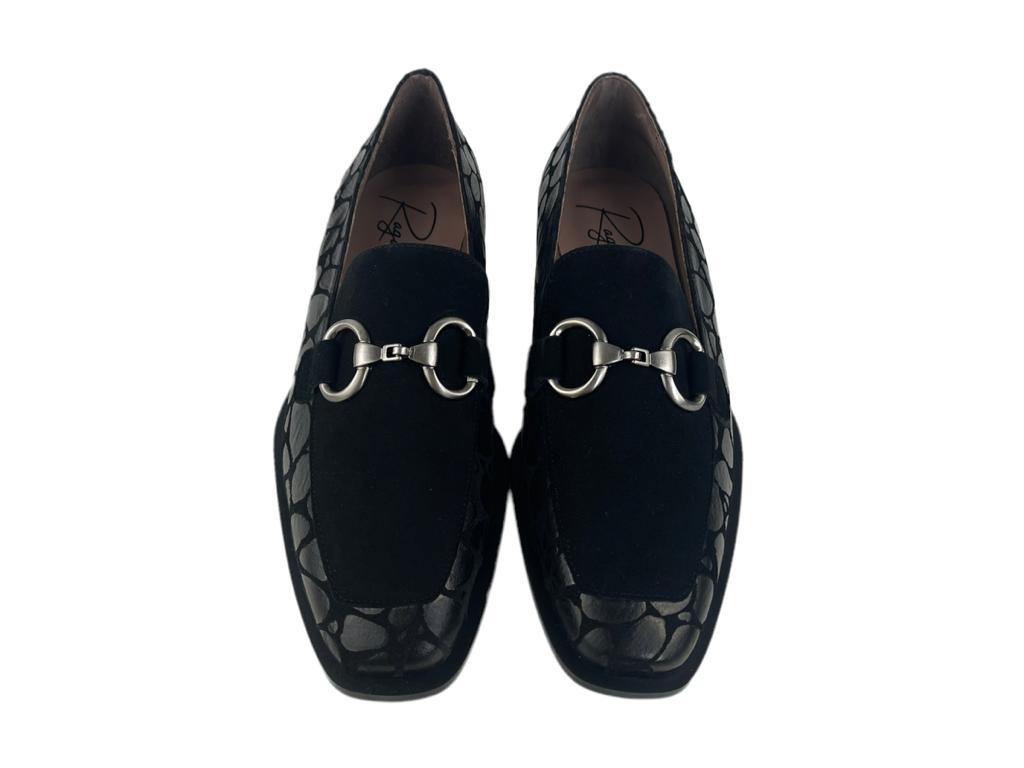 Ragazza| Chaussures femme en cuir noir 100% daim Altea