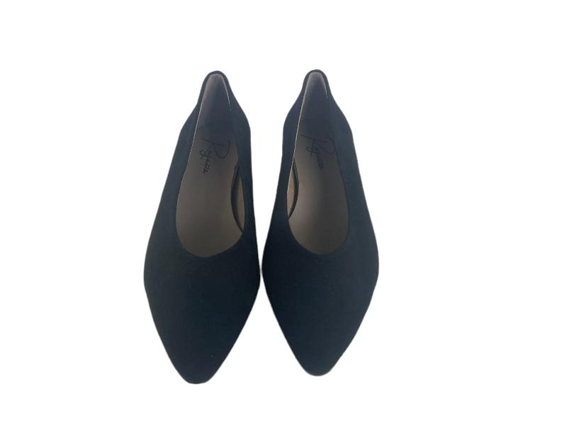 Ragaza | Women's genuine leather dress shoes black suede butterfly model